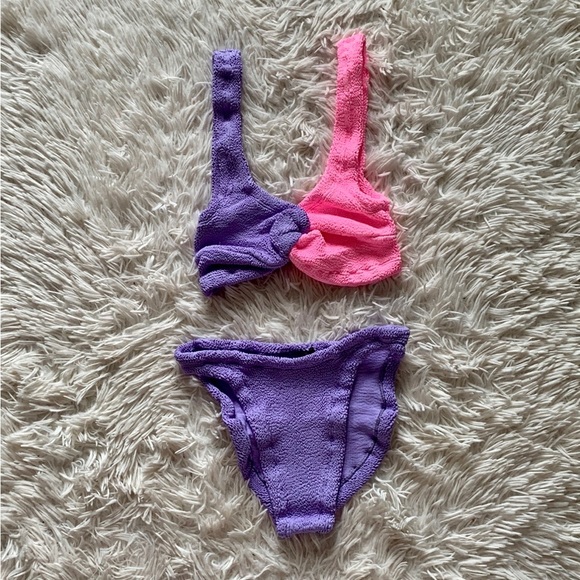 NWT Hunza G Duo Chelsea bikini in lilac/bubble gum - Picture 5 of 9
